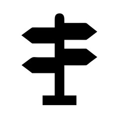 Poster - Directional signpost vector illustration for navigation guidance and location pointer design element