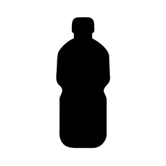 Poster - Black silhouette of plastic water bottle vector illustration hd stock image download now for free
