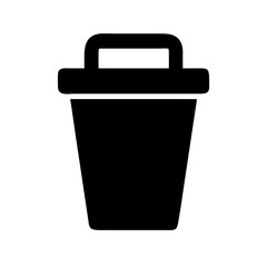Poster - Trash can icon vector illustration, delete, remove, bin, garbage, waste, recycle, rubbish, dustbin
