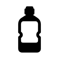 Poster - Isolated black bottle vector graphic for liquid container design and packaging illustration needs