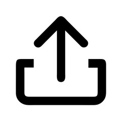 Poster - Upload icon vector graphic for website design and mobile ui upload button symbol graphic resource