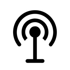 Poster - Wifi signal icon wireless internet connection antenna broadcast tower communication symbol vector graphic
