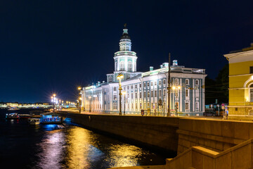 the kunstkammer in night illumination.