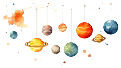 Wall Mural - png solar system space universe hanging.