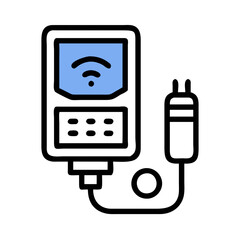 Poster - Wireless connection icon symbol, technology, signal, network design