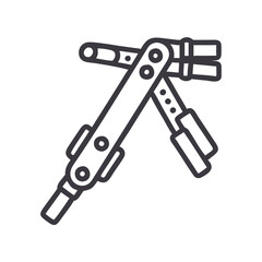 Poster - Multi-Tool Outline Icon Vector Illustration Isolated