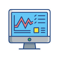 Poster - Data Analytics Dashboard Displayed on Computer Screen Icon