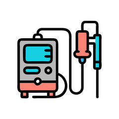 Poster - Simple Vector Image of 3D Printer on Black