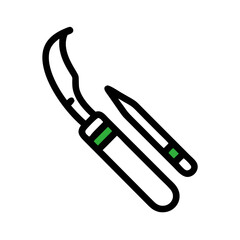 Poster - Minimalist composition with green rectangles against black background