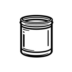 Poster - Minimalist line art of a paint can showcasing simple design and functionality in artistic expression