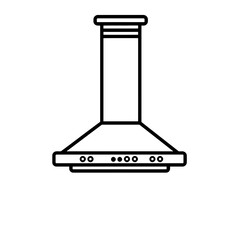 Poster - Modern minimalist single line icon of a range hood ideal for kitchen design and renovation projects