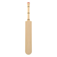 Fototapete - Cricket Bat Presentation. A Professional Cricket Bat With A Smooth Wood Surface, Seen Fully In A Straightforward View For Clarity. The Bat Is Isolated Against A Plain White Background. Perfect For