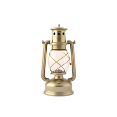 Poster - Classic Oil Lantern, A Warm And Reliable Light Source, Isolated On White, Ready For Use. Traditional Lighting. The Object Represents Safety, Security, And Preparedness.