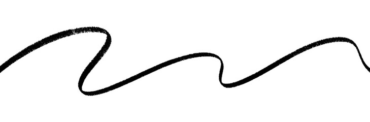 Leinwandbilder - Swoosh, swash underline stroke set. Abstract wavy thin line. Squiggle elements. Vector isolated illustration