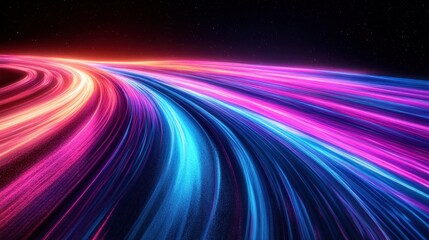 Poster - Abstract Light Trails: A Symphony of Color and Motion