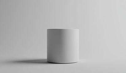 Poster - White cylindrical container on white background. (1)