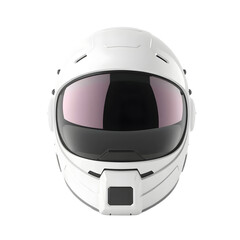 Poster - Futuristic Space Helmet Render. Clean Design With Reflective Visor Offers Modern Aesthetic. Isolated On A Plain Backdrop It's Perfect For Science Fiction, Gaming, And Tech Concepts. Great For