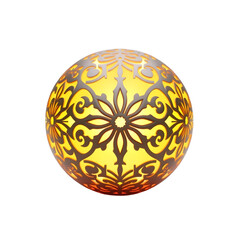 Fototapete - Glowing Orb, Intricate Design, A Spherical Element, Isolated And Bright. White Background Brings Out The Detailed Texture, A Modern, Clean Illustration, Ready For Your Creative Project. An Abstract
