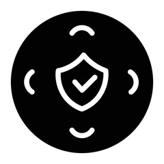 Poster - Pie Chart Protection Line Icon