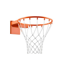 Aufkleber - Basketball Hoop, A Classic Game Piece, 3d Rendering, Basketball Equipment For Recreation, White Background, A Simple Design. Sport Equipment. Perfect For Graphic Design Projects.