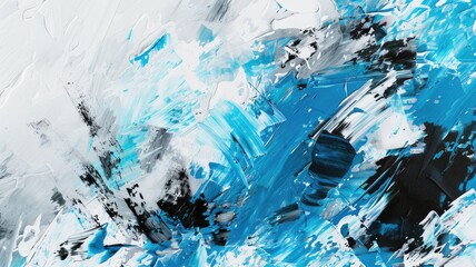 Poster - This vibrant abstract artwork showcases a dynamic interplay of colors, representing modern culture and artistic expression through bold brushstrokes and unique textures.