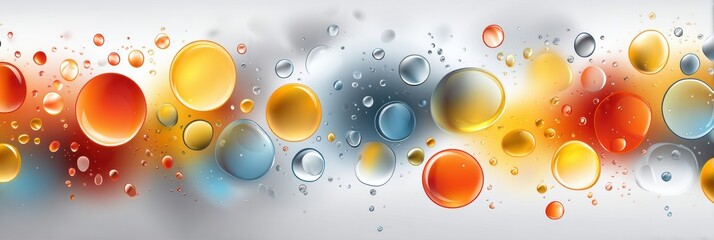 Poster - Colorful Abstract Background With Oil Droplets Creating a Vibrant Textural Effect for Design Projects