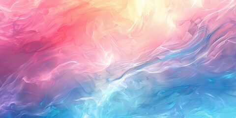 Poster - Abstract pastel colored smoke flow on a light background. Background image of multi colored and vibrant color mixing together. Digital design for modern art and prints. Motion shot design. AIG51.