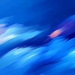 Poster - Abstract blue brushstrokes, dynamic, vibrant hues