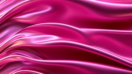 Poster - elegant pink fabric waves smooth, shiny texture for luxurious background design