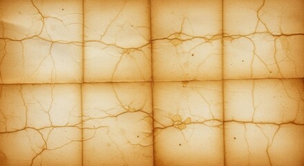 Aufkleber - Aged and Folded Paper Texture with Cracks and Stains for Design Use