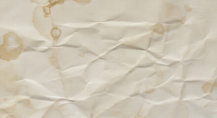 Aufkleber - Crumpled Paper Texture with Stains Creating an Antique Aesthetic