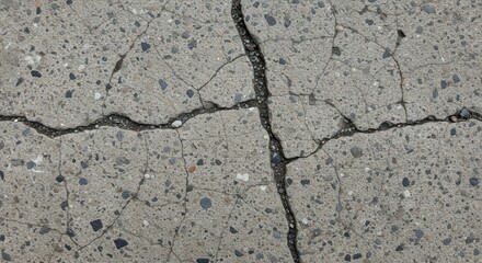 Aufkleber - Cracked Concrete Surface Showing Wear and Damage From Weathering