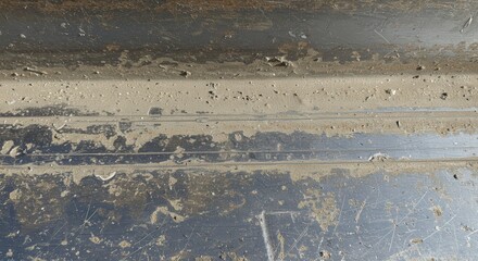 Poster - Dirty metal surface texture covered with sand and dust particles