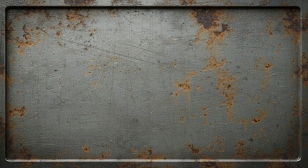 Poster - Rusty Metal Texture Background Featuring Corrosion and Scratches Detail