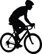 © Suplab_Designer - Cycling player silhouette isolated on white background
