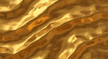 Poster - Abstract golden fabric texture background with wavy and shiny surface