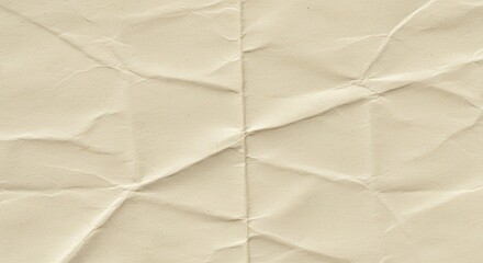Leinwandbilder - Detailed Texture of Creased and Folded Beige Paper Background Surface
