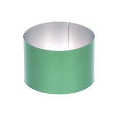 Fototapete - 3D Rendered Green Cylinder on Isolated Black Background Abstract Graphic