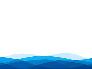 Fototapete - Abstract Digital Illustration of Blue Pixelated Waves on Transparent Background