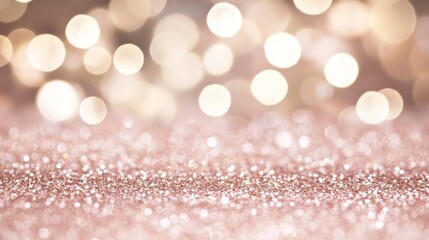 Poster - Sparkling bokeh lights festive atmosphere photography bright background close-up magical aesthetics