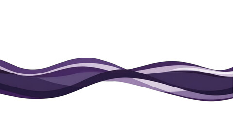 Fototapete - Abstract Illustration of Purple Wavy Design on Black Background