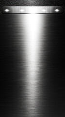 Poster - A black and white photo of a metal surface with a light shining on it. The photo has a moody and mysterious feel to it, as the light creates shadows and highlights on the surface