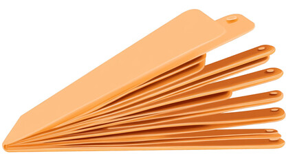 Fototapete - Abstract Illustration Of Stacked Orange Geometric Shapes On Transparent Background