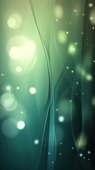 Poster - A green background with a green line and a bunch of small dots. The dots are small and scattered throughout the image