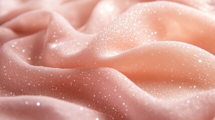 Poster - Elegant soft pink fabric with glitter textile close-up indoor setting abstract view luxury concept