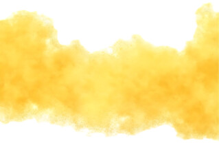 Fototapete - Abstract Yellow Cloud Illustration On Transparent Isolated Background