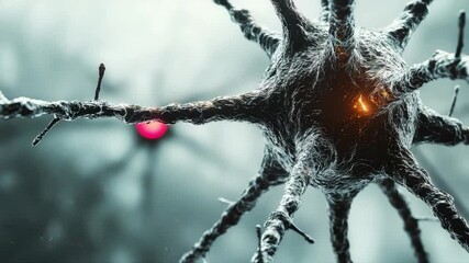 Poster - Abstract Neural Network Structure with Vibrant Colors and Details