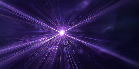 Aufkleber - Bright purple light beams expanding from center on dark background
