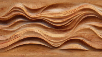 Aufkleber - Wooden waves background creating a flowing abstract pattern