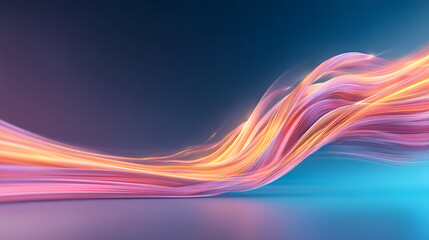 Poster - Grainy gradient background blue pink yellow abstract glowing color wave black dark backdrop noise texture banner poster header design